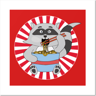 Raccoon Ramen Posters and Art